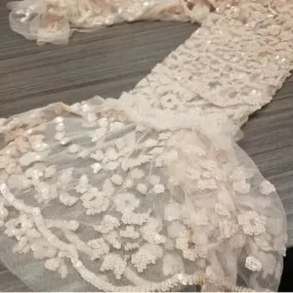 NWT Needle & Thread petal pink Annie dress sequined dress evening gown 12 new